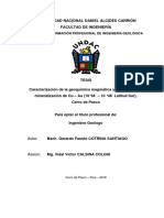 Caracterización Geoquímica Magmática y Su Relación A La Mineralización Cu-Au - Gerardo Fausto - Cerro Pasco