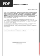 Carta Poder Simple Licencia de Funcionamiento