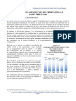 Estimación de La Devolución Del Crédito Fiscal y Gasto Tributario