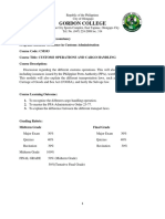 Module Customs Operations and Cargo Handling