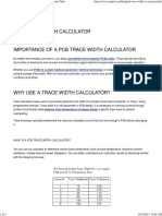 PCB Trace Width Calculator - Trace Width vs. Current Table