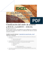 Clasificación Del Suelo de Acuerdo A SUCS y AAHSTO