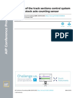 Analysis of The Track Sections Control System A Rolling Stock Axle Counting Sensor