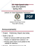 ECEN720: High-Speed Links Circuits and Systems Spring 2021: Lecture 14: Clock Distribution Techniques