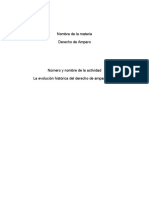 La Evolución Histórica Del Derecho de Amparo en México