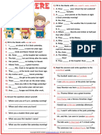 Past Simple Tense Was Were Esl Printable Grammar Test Worksheet