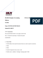 BSA2001-Principles of Accounting TOTAL: 100 Points Midterm Oct/2021 Name: Nguyen Quynh Trang Student ID: 1604171