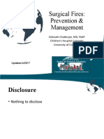 Surgical Fires: Prevention & Management: Debnath Chatterjee, MD, FAAP Children's Hospital Colorado University of Colorado