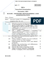 BCS-052 BCA Term-End Examination December, 2013 Q Bcs-052: Network Programming and Administration