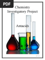 Chemistry Investigatory Project On Antacids