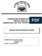 Computer Science Project BATCH: 2021-22 Submitted To: Mr. Farroukh Nadim