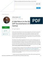 A Safe Return To The Workplace With SAP SuccessFactors Employee Central - SAP Blogs