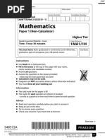 Specimen QP - Paper 1 (H) Edexcel Maths GCSE