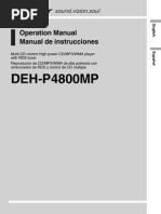 Pioneer DEH-P4800MP Operation Manual