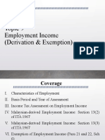 Topic 9 Employment Income (Derivation & Exemption)