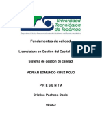 Fundamentos de Calidad.: Licenciatura en Gestión Del Capital Humano