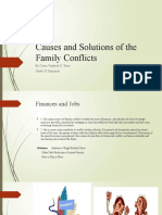 Causes and Solutions of The Family Conflicts: by Cyrus Vendrick G. Taruc Grade 10 Turquoise