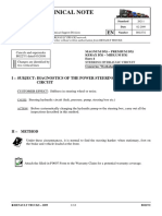 Technical Note: I - Subject: Diagnostics of The Power Steering Hydraulic Circuit