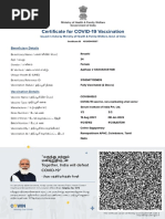 Certificate For COVID-19 Vaccination: Beneficiary Details