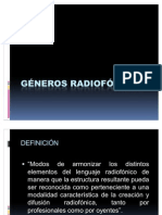 Deapositiva de Los Generos Radiofonicos