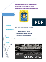 Politicas Publicas en Salud en Peru - Analisis