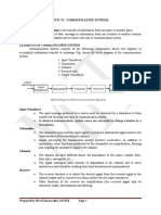 Unit Vi - Communication Systems: Elements of Communication System