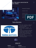 A Strategic Study On How Tata Motors Entered Into The Manufacturing of Electric Vehicles