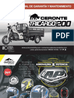 Manual de Garantia y Mantenimiento Ceronte Tricargo 200