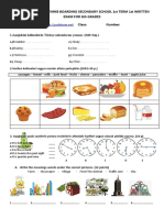 2020-2021 Gözpinar İmkb Boarding Secondary School 1St Term 1St Written Exam For 6Th Grades Name& Surname: Class: Number