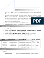 Data Science, Machine Learning, Python, Basics of SQL.: Professional Summary