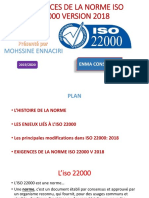 Exigences Iso 22000 Version 2018-1