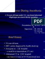 Pneumothorax During Anesthesia: A 54-Year-Old Man Under GA, Was Found Abnormal Diaphragm Movement During Operation