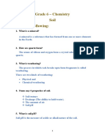 Grade 6 - Chemistry Soil Answer The Following:: 1. What Is A Mineral?