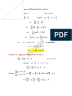 Solution de L'équation Différentielle