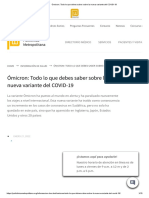 Ómicron - Todo Lo Que Debes Saber Sobre La Nueva Variante Del COVID-19