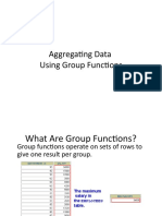 Aggregating Data Using Group Functions