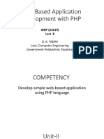 Web Based Application Development With PHP: WBP (22619) Lect 8