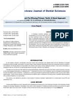 Aesthetic Replacement For Missing Primary Teeth A Novel Approach