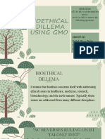 Bioethical Dillema Using Gmo: GROUP #13 Siobal, Nicca Trisha Sitoy, Princess Mae So, Shannen Bella