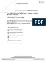 The Development of Attachment in Separated and Divorced Families