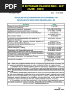 Counselling Schedule For 2nd Round of Counselling For MBBS BDS Courses 133