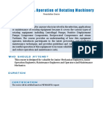 Maintenance & Operation of Rotating Machinery