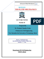 Advanced Fluid Mechanics: Lecture Notes Module-II