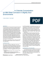 Effects of Sodium Chloride Concentration On Mild Steel Corrosion in Slightly Sour Environments