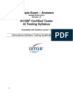 Sample Exam - Answers: International Software Testing Qualifications Board