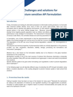 Challenges and Solutions For Moisture Sensitive API Formulation