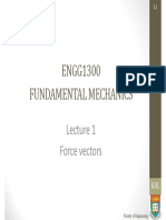 ENGG1300 Lecture 1 Force Vectors