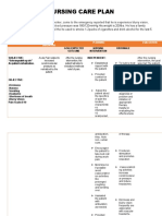 Nursing Care Plan: Case Scenario