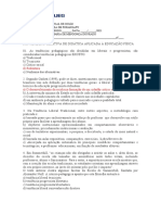 Atividade Avaliativa de Didática Aplicada A Educ. Física