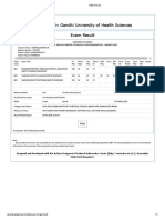 Rajiv Gandhi University of Health Sciences Exam Result: Print